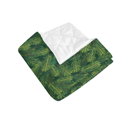 Christmas Tree Pattern Print Design 02 Premium Quilt
