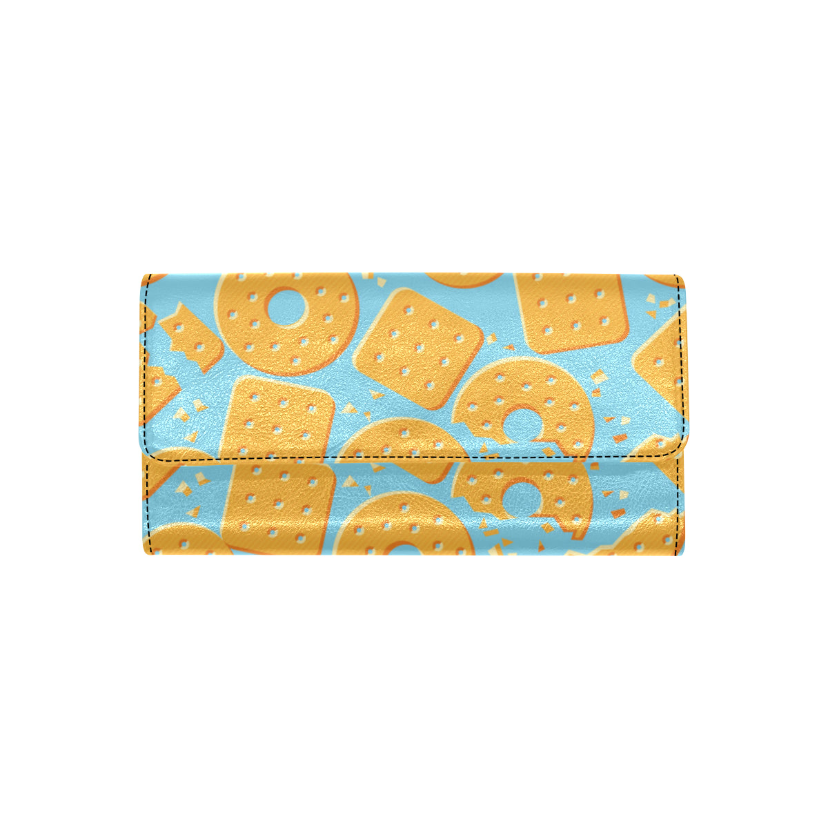 Cracker Pattern Print Design 02 Women's Trifold Wallet