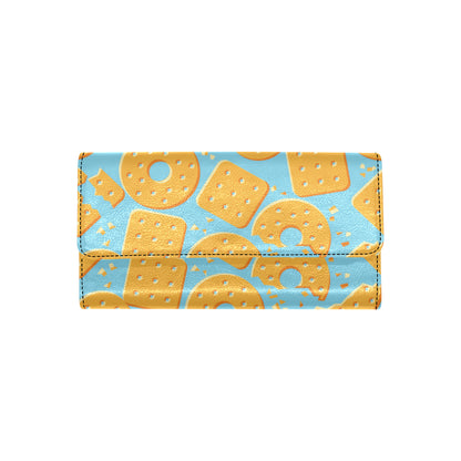 Cracker Pattern Print Design 02 Women's Trifold Wallet