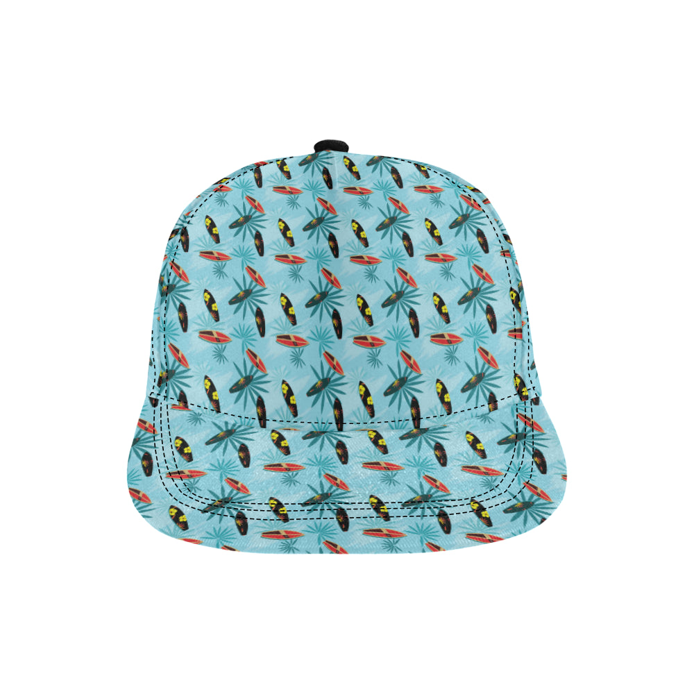 Surfboard Themed Pattern Snapback Cap