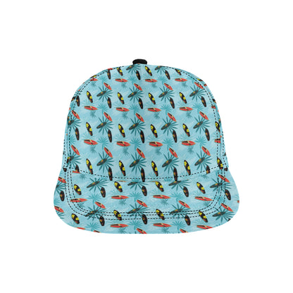 Surfboard Themed Pattern Snapback Cap
