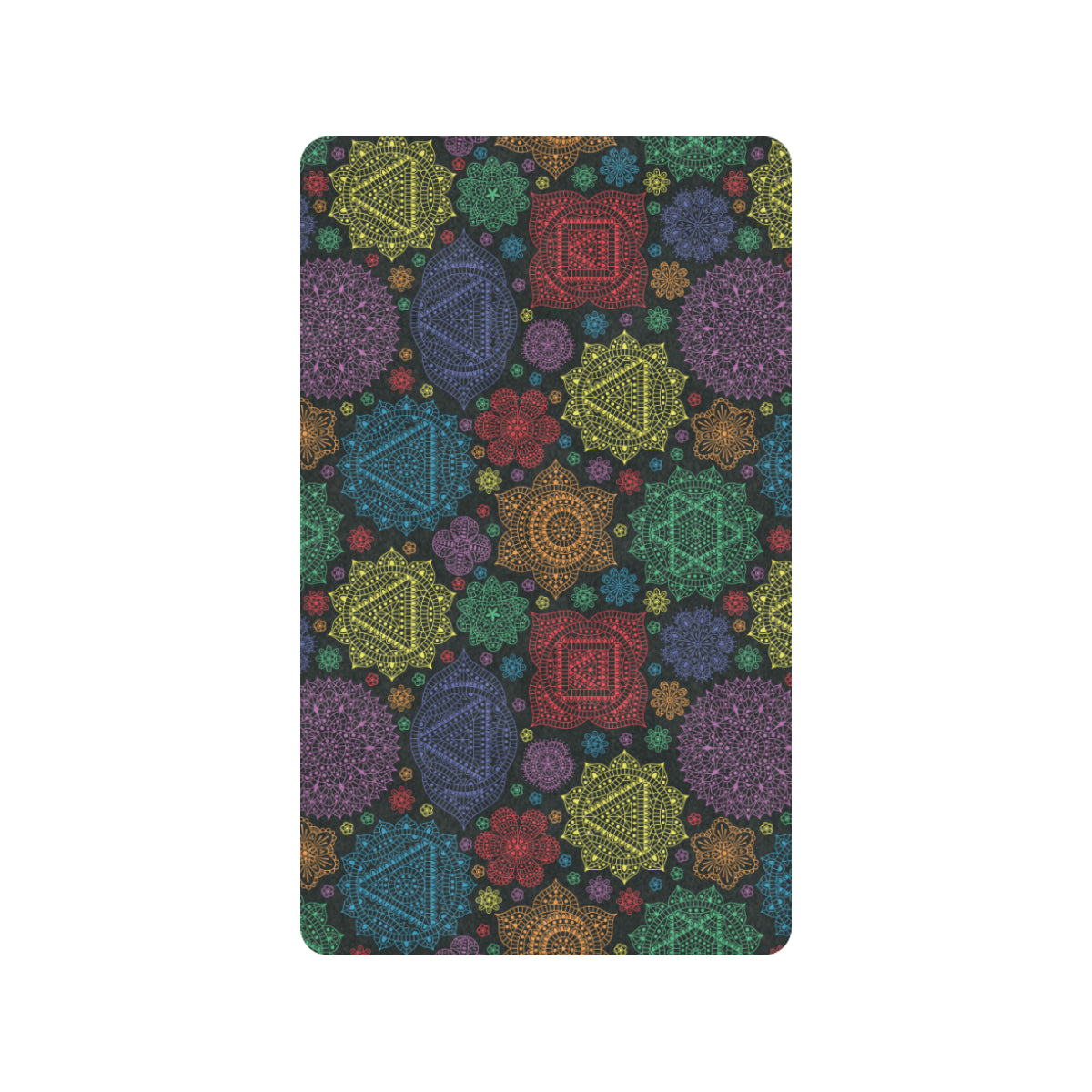 Chakra Mandala Print Pattern Rubber Doormat