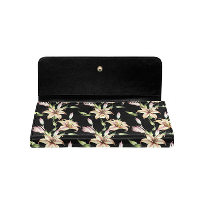 Lily Pattern Print Design LY05 Women's Trifold Wallet