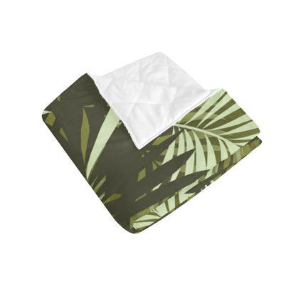 Palm Leaves Pattern Print Design PL05 Premium Quilt