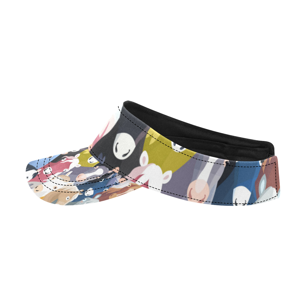 Colorful Horse Pattern Unisex Sun Visor