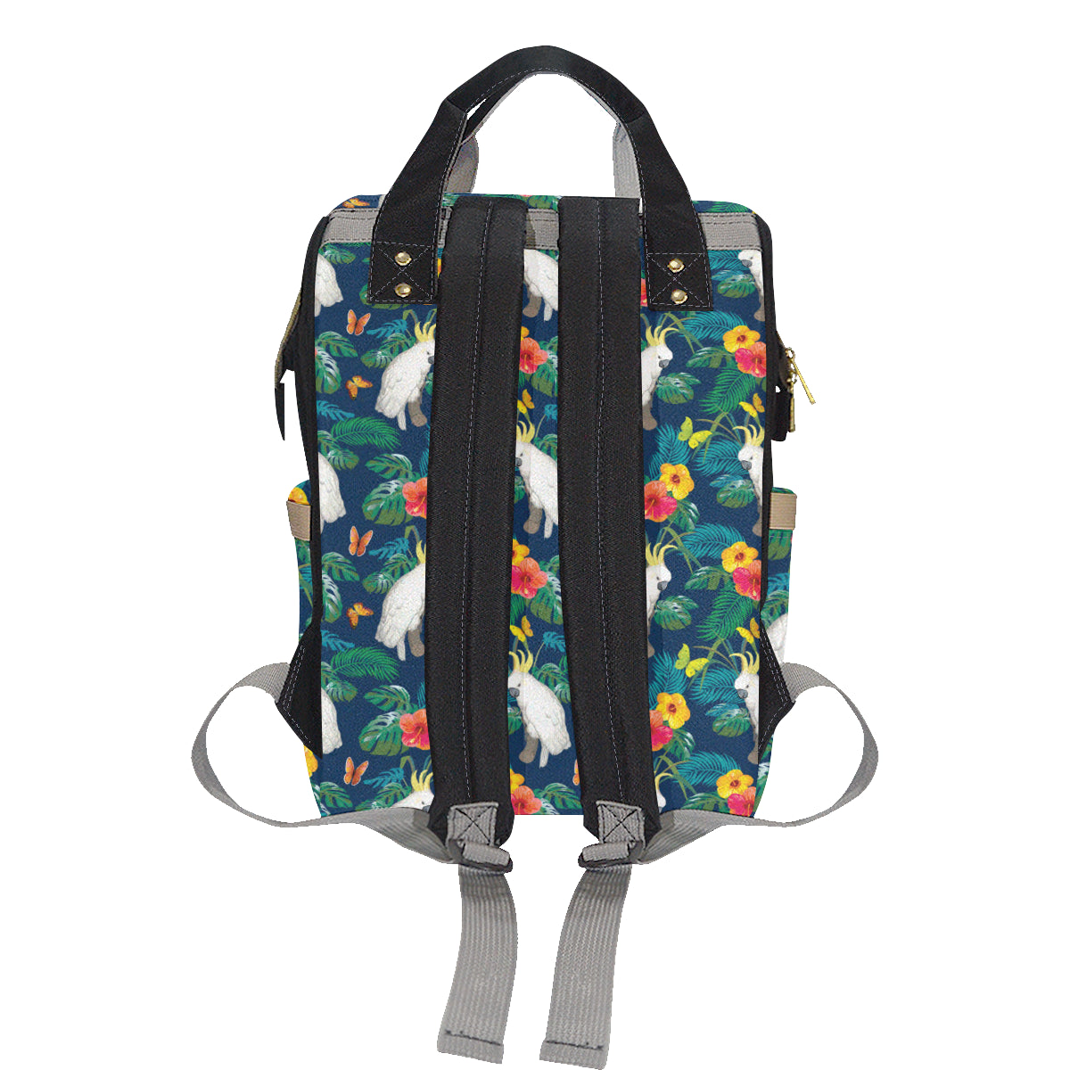 Cockatoo Tropical Pattern Print Design 02 Diaper Bag Backpack