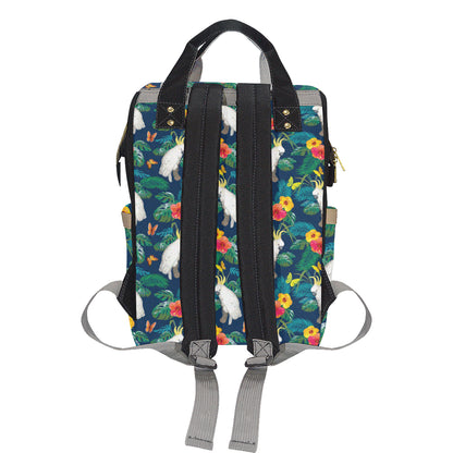 Cockatoo Tropical Pattern Print Design 02 Diaper Bag Backpack