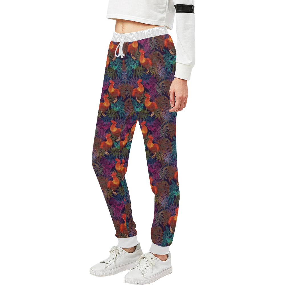 Rooster Print Style Unisex Sweatpants