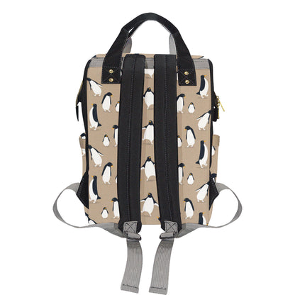 Penguin Pattern Print Design A01 Diaper Bag Backpack