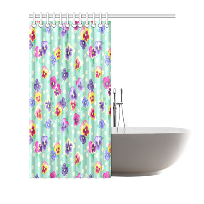 Pansy Pattern Print Design PS08 Shower Curtain