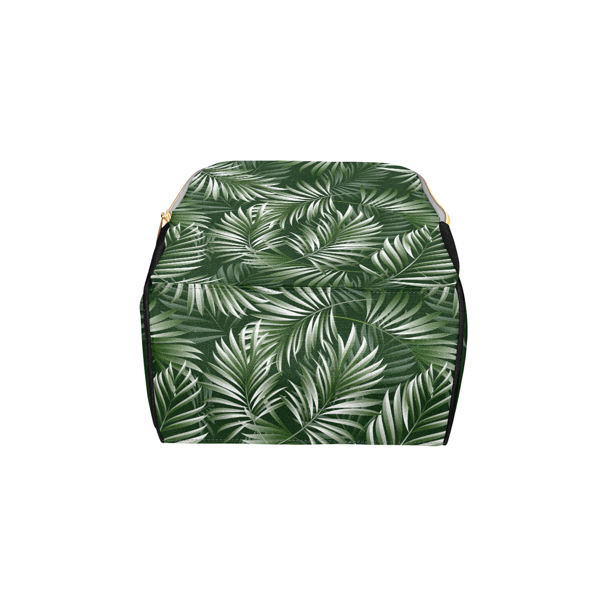 White Green Tropical Palm Leaves Diaper Bag Backpack