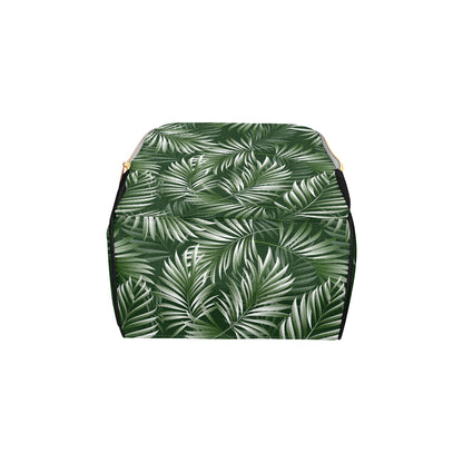 White Green Tropical Palm Leaves Diaper Bag Backpack