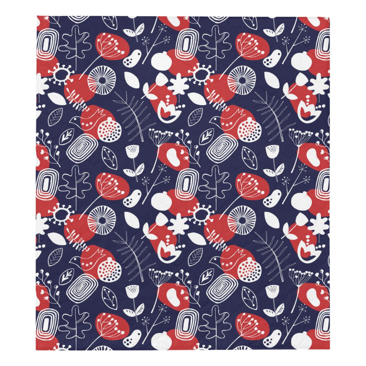 Nordic Pattern Print Design A02 Premium Quilt