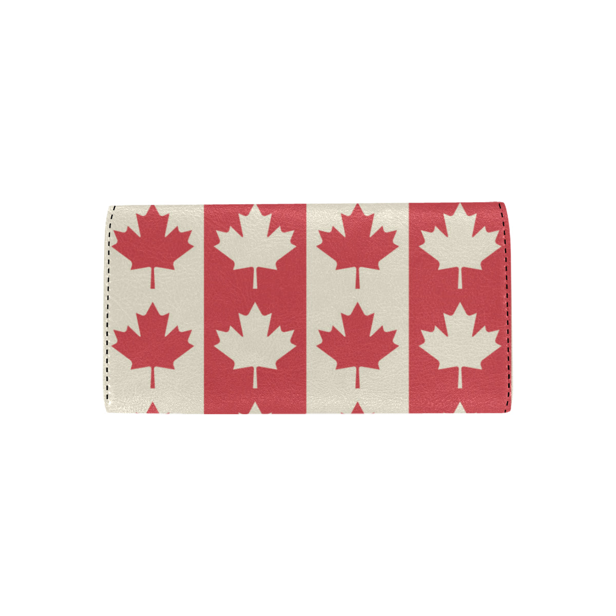 Maple Leaf Pattern Print Design 02 Women's Trifold Wallet
