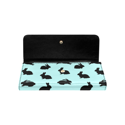 Rabbit Pattern Print Design RB010 Women's Trifold Wallet