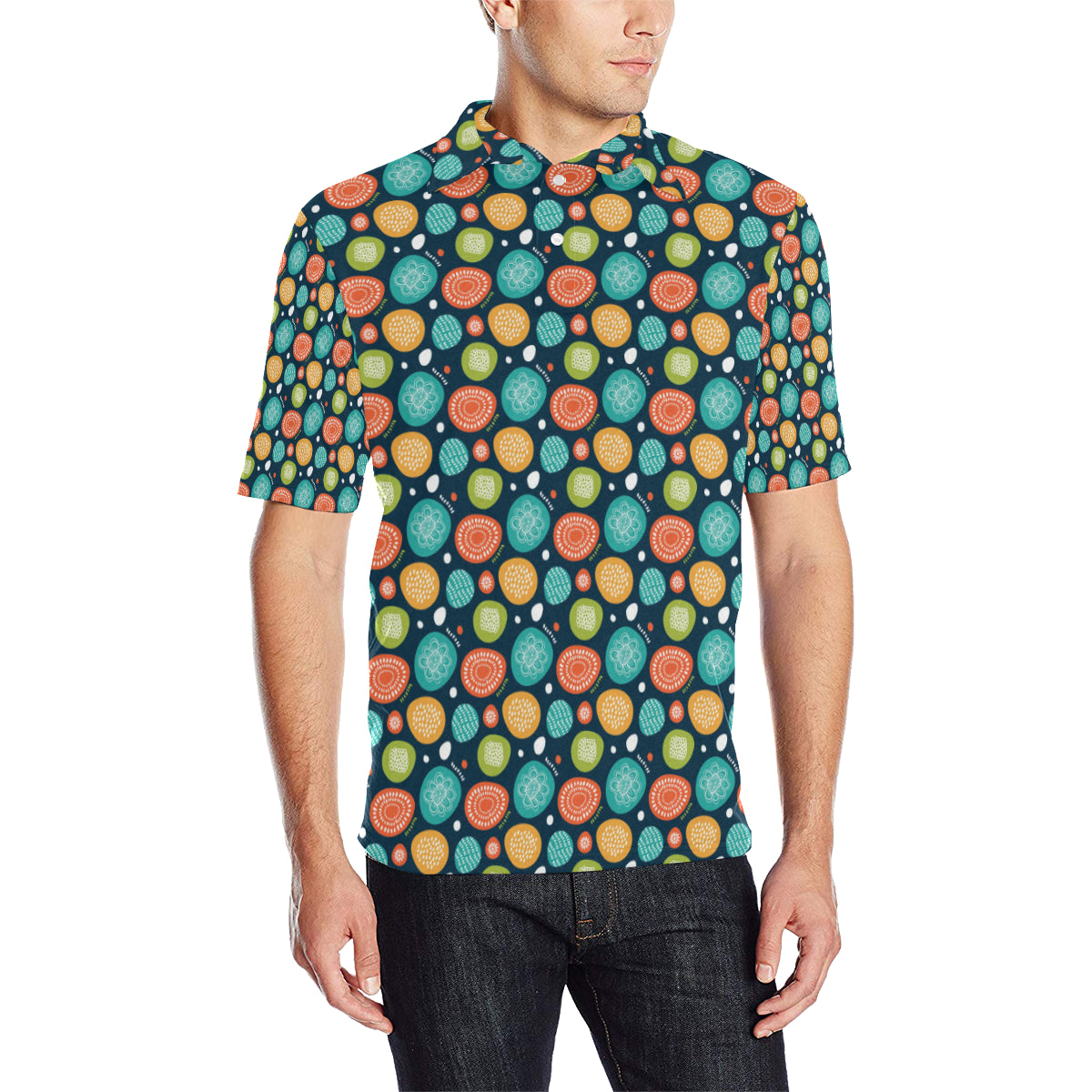 Swedish Themed Design Men Polo Shirt