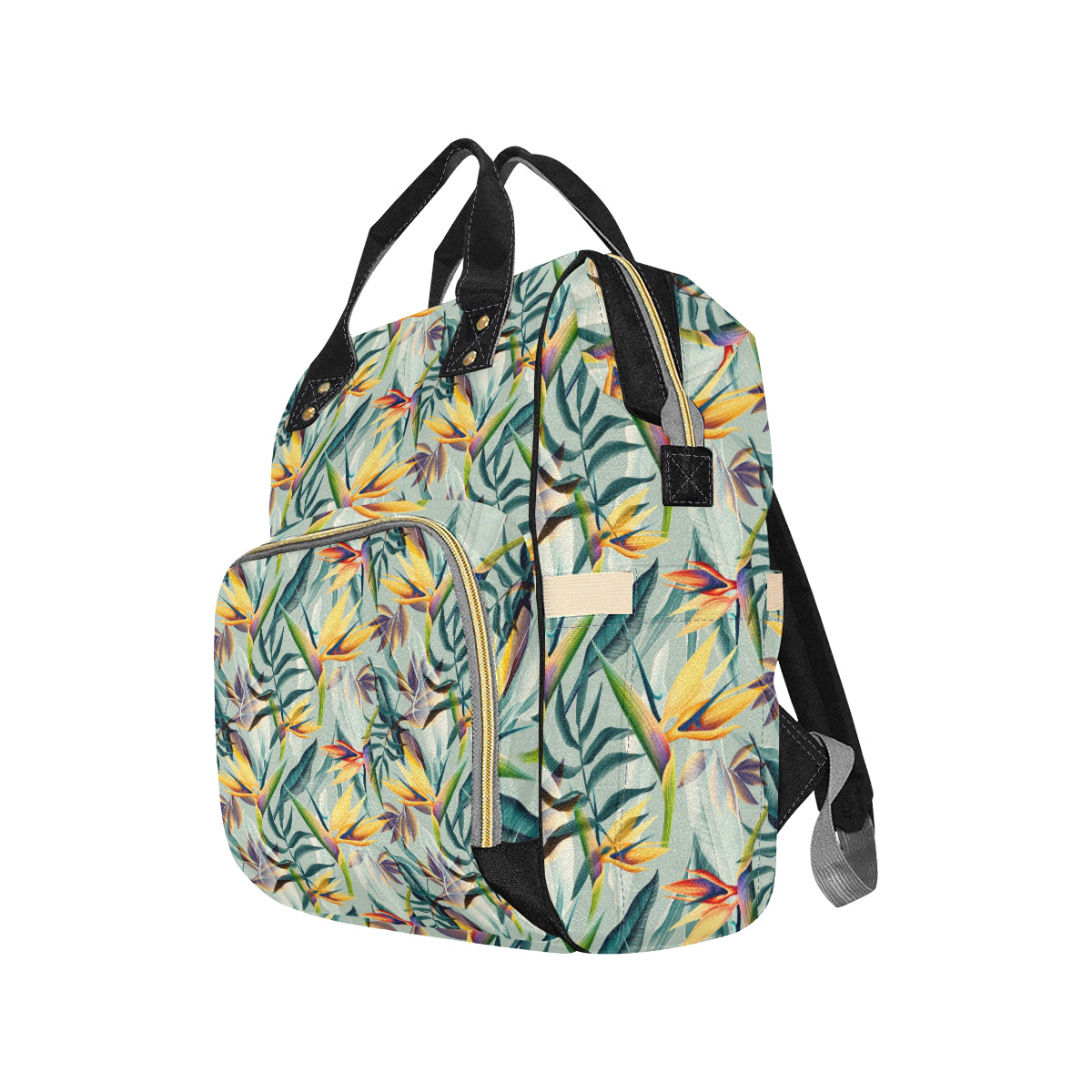 Tropical Flower Pattern Print Design TF022 Diaper Bag Backpack