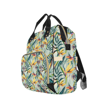 Tropical Flower Pattern Print Design TF022 Diaper Bag Backpack