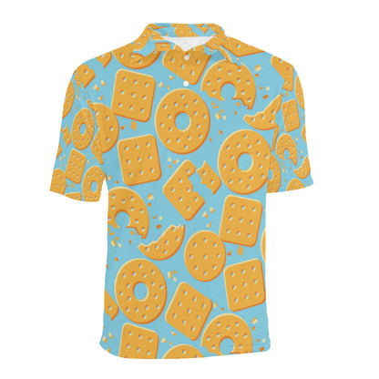 Cracker Pattern Print Design 02 Men Polo Shirt