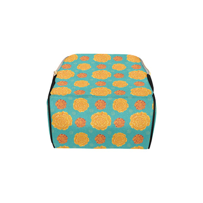 Marigold Pattern Print Design 02 Diaper Bag Backpack
