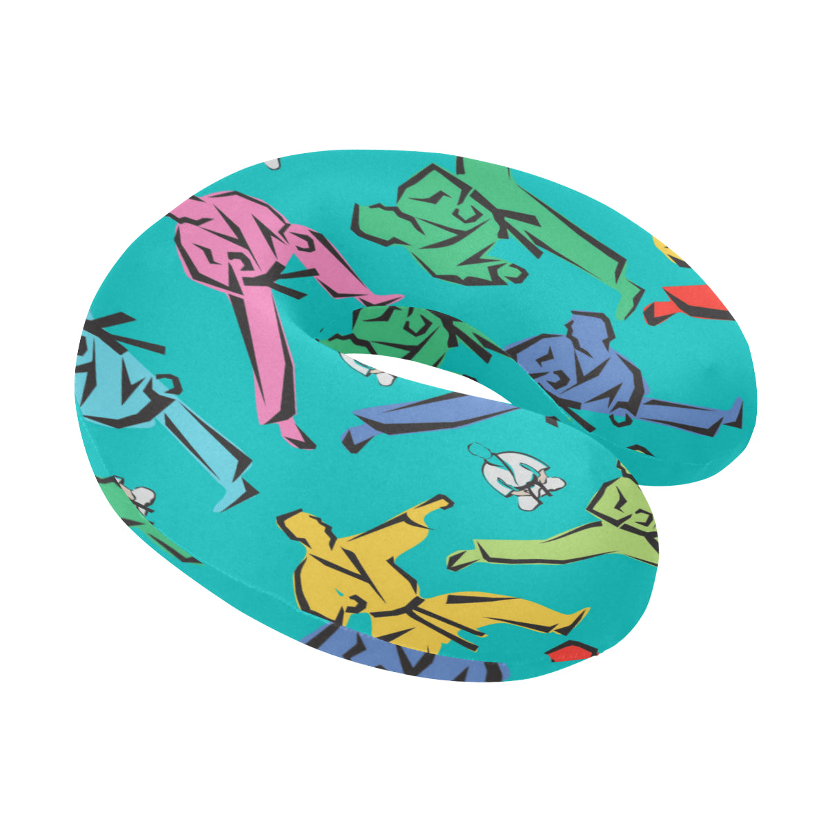 Judo Pattern Print Design 01 U-Shaped Travel Neck Pillow