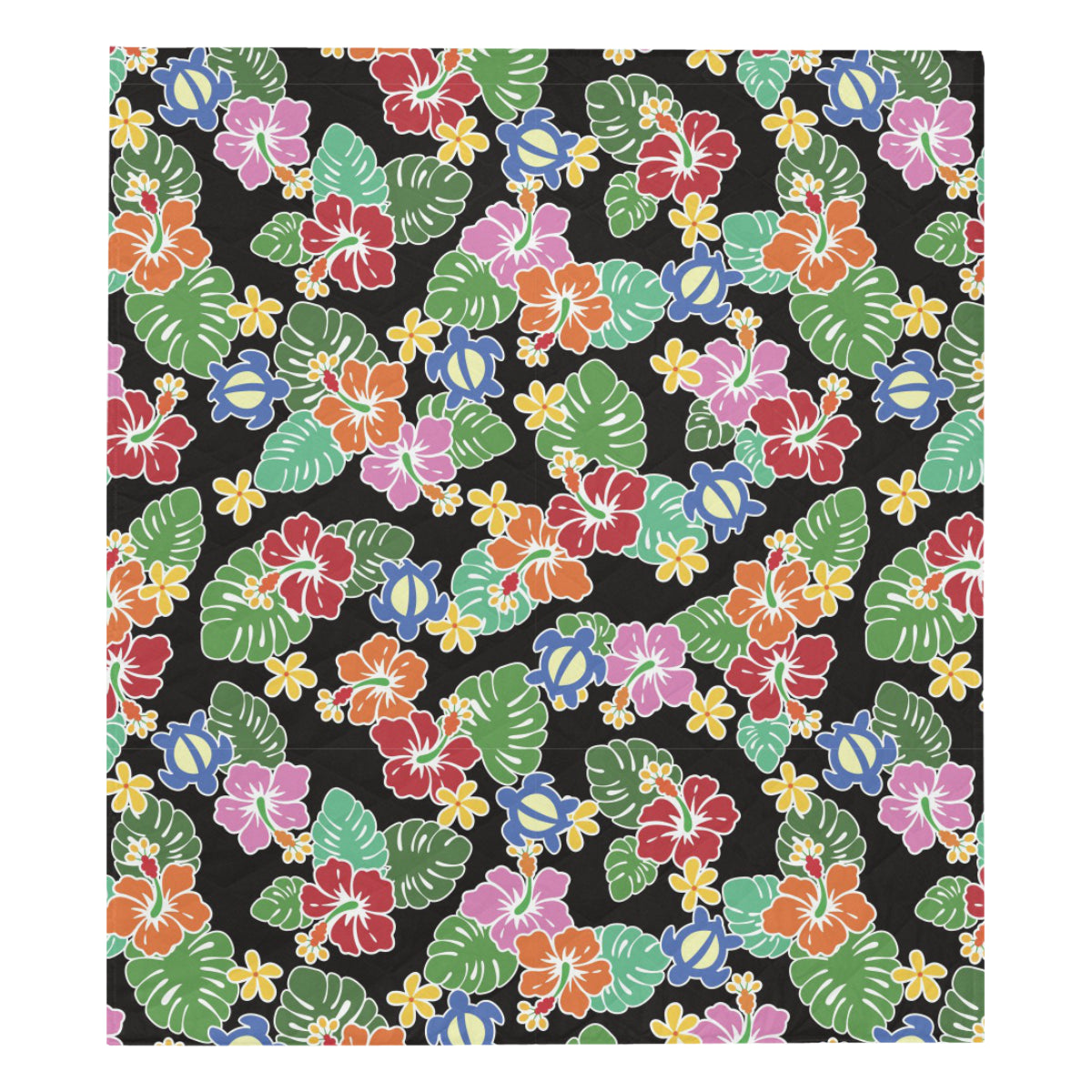Hawaiian Themed Pattern Print Design H010 Premium Quilt