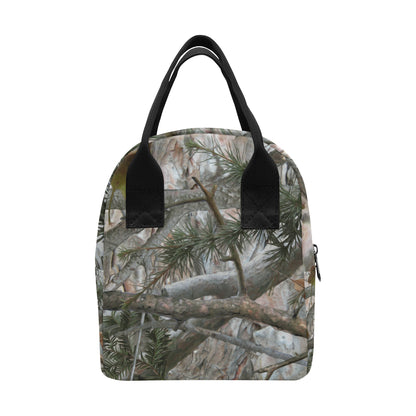Camo Realistic Tree Forest Pattern Insulated Lunch Bag