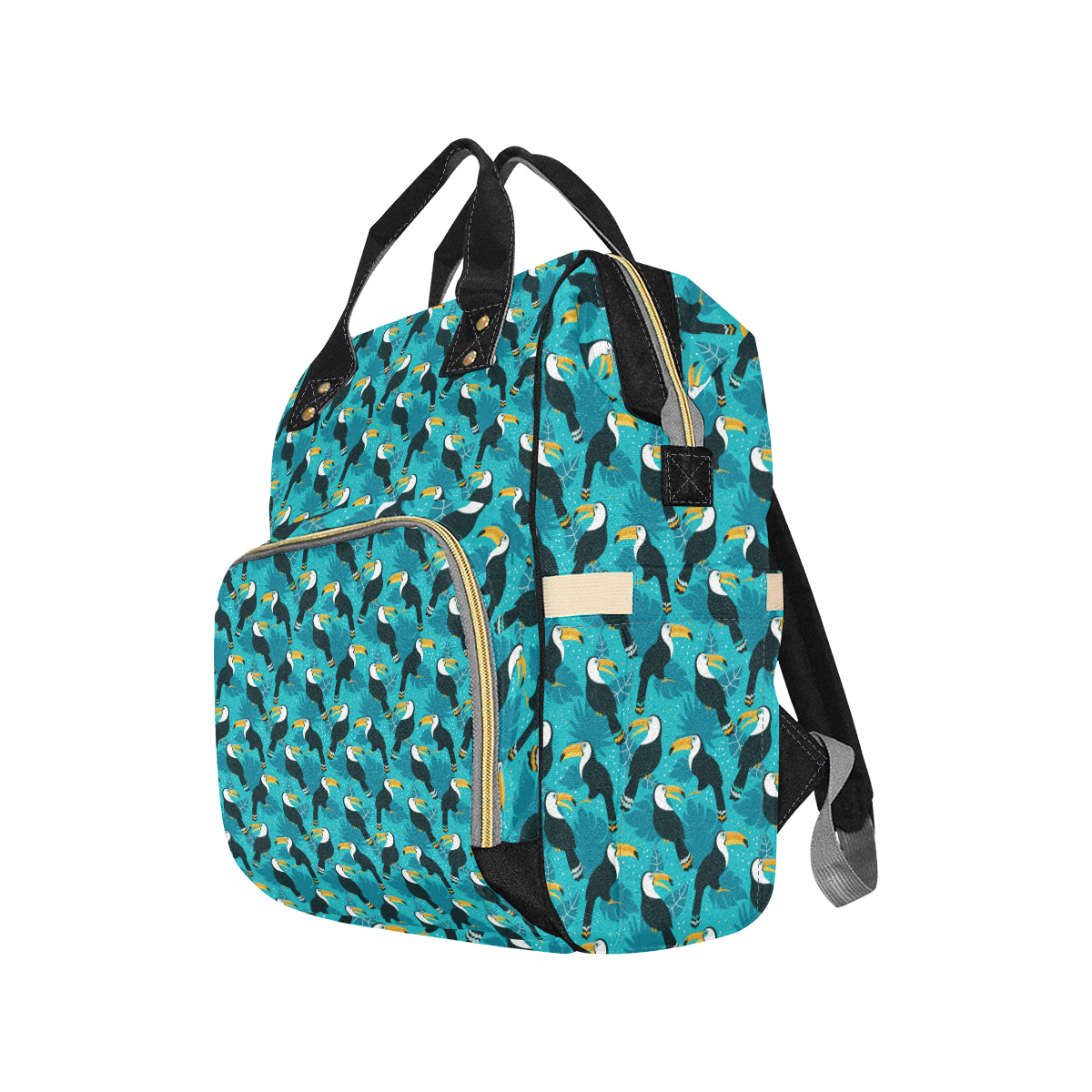 Toucan Parrot Pattern Print Diaper Bag Backpack