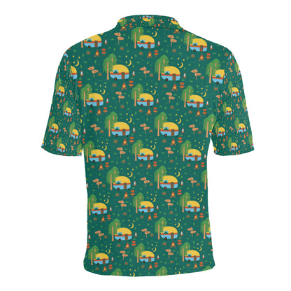 Camping Camper Pattern Print Design 06 Men Polo Shirt