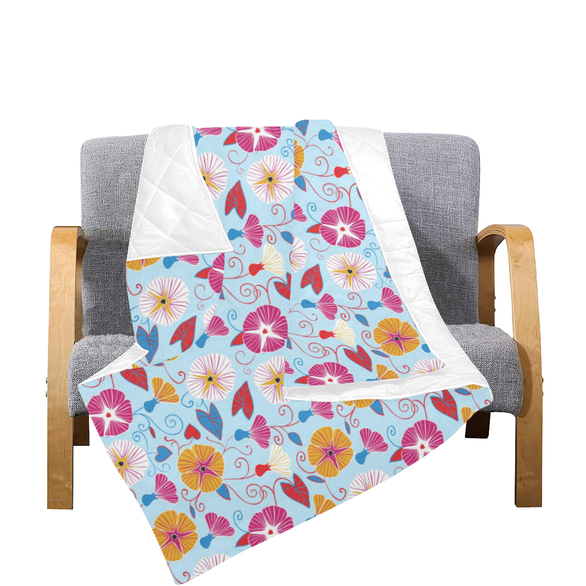 Morning Glory Pattern Print Design MG06 Premium Quilt