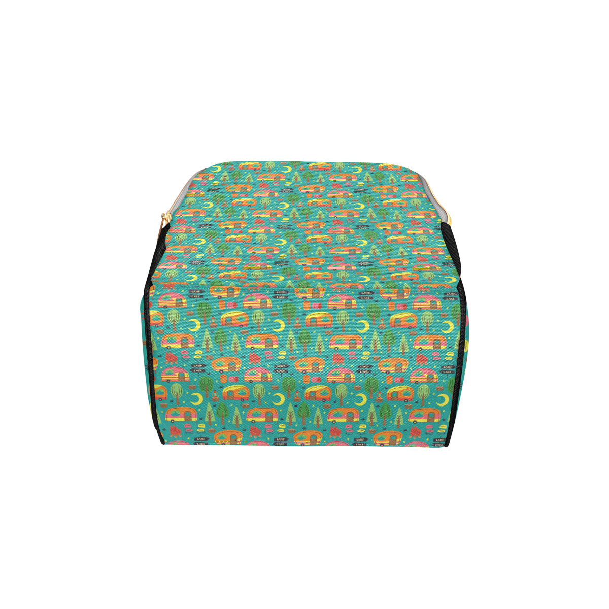 Camping Camper Pattern Print Design 05 Diaper Bag Backpack