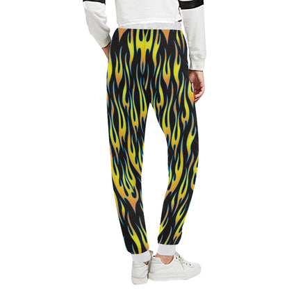 Flame Fire Yellow Pattern Unisex Sweatpants