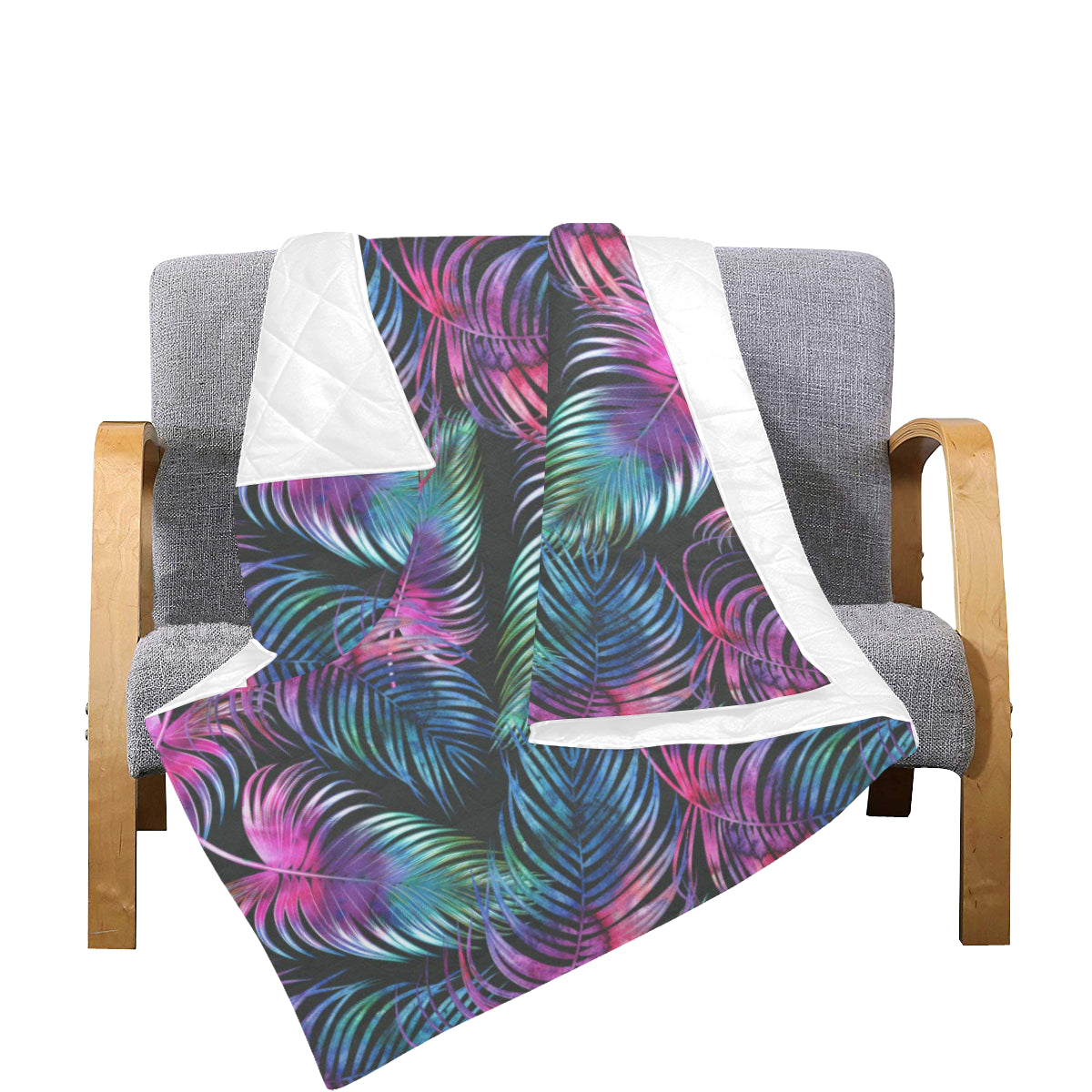 Palm Leaves Pattern Print Design PL010 Premium Quilt