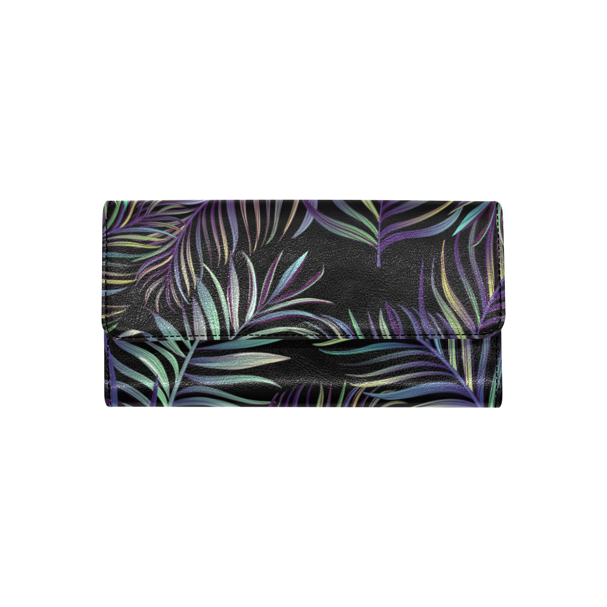 Tropical Palm Leaves Pattern Brightness Women's Trifold Wallet