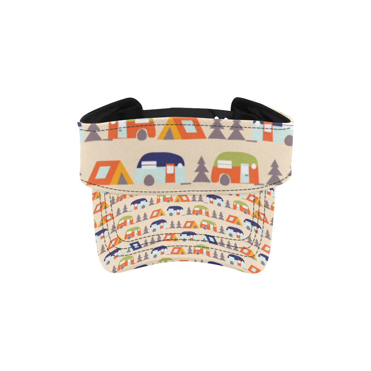 Camper Tent Pattern Print Design 03 Unisex Sun Visor