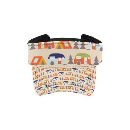 Camper Tent Pattern Print Design 03 Unisex Sun Visor