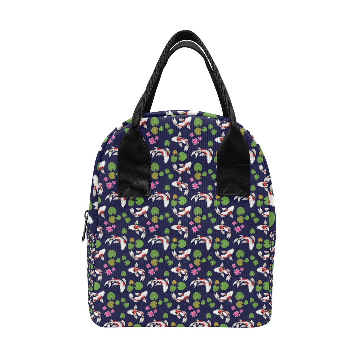 Koi Carp Pattern Design Themed Print Insulated Lunch Bag