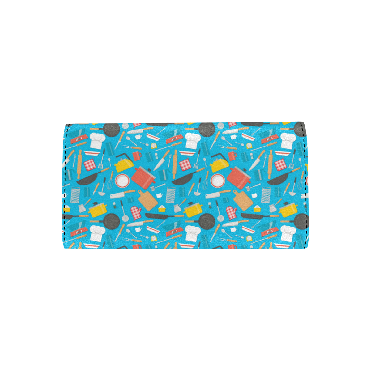 Cooking Kitchen Tools Pattern Print Design 03 Women's Trifold Wallet