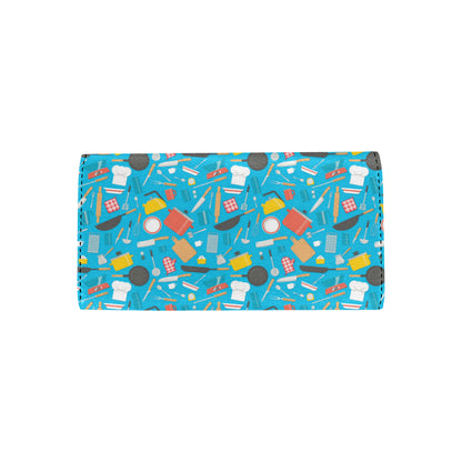 Cooking Kitchen Tools Pattern Print Design 03 Women's Trifold Wallet