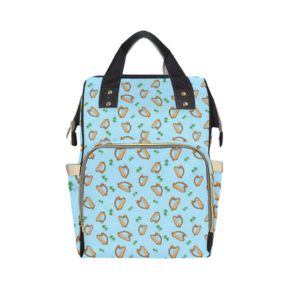 Harp Pattern Print Design 01 Diaper Bag Backpack