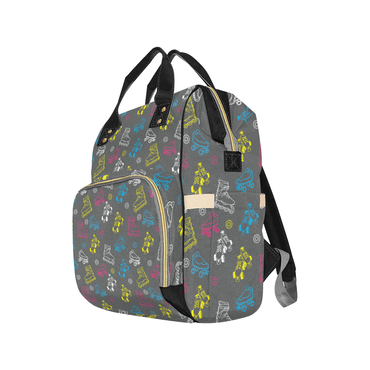 Roller skate Pattern Print Design A02 Diaper Bag Backpack