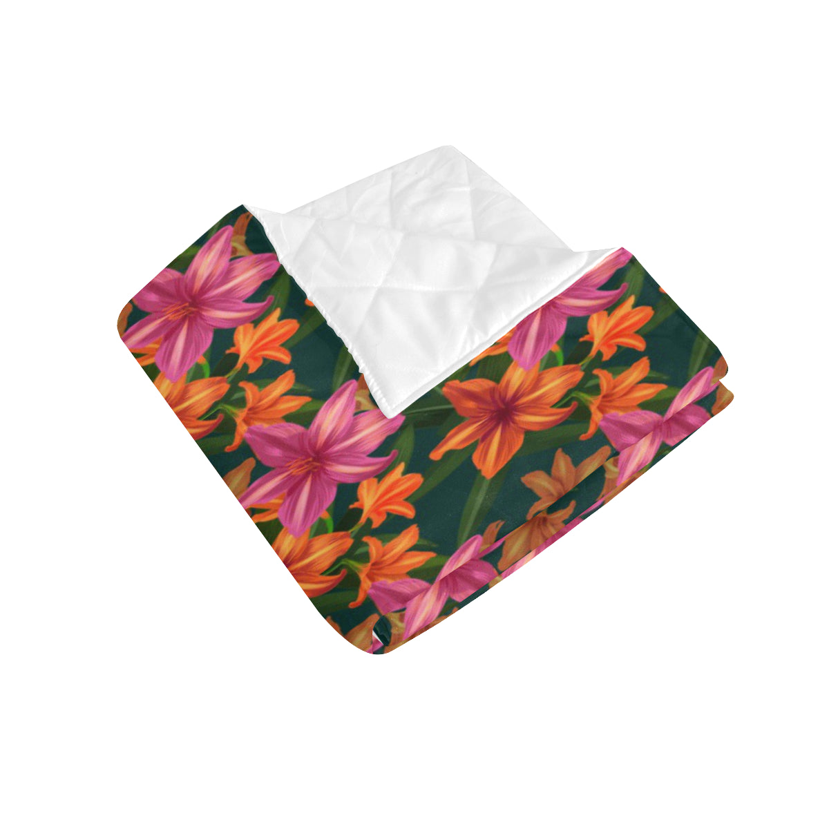 Amaryllis Pattern Print Design AL01 Premium Quilt