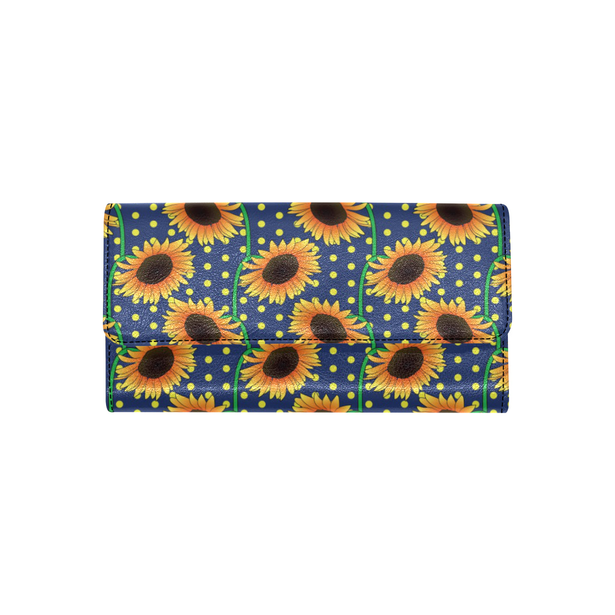 Sunflower Pattern Print Design SF03 Women's Trifold Wallet