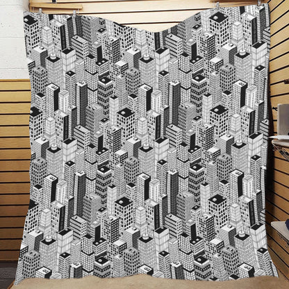 City  Pattern Print Design 02 Premium Quilt