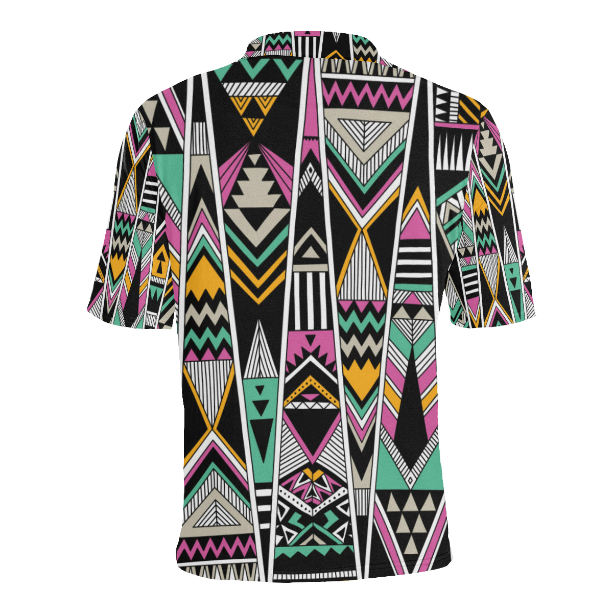 Tribal Aztec Triangle Men Polo Shirt