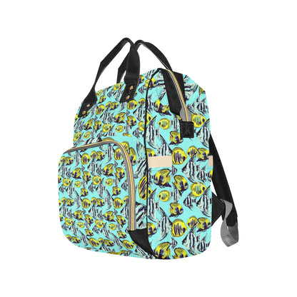 Angelfish Pattern Print Design 02 Diaper Bag Backpack