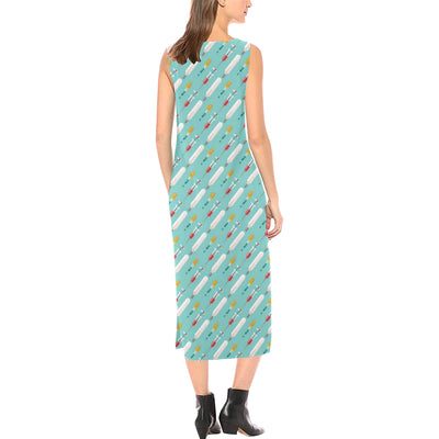 Phlebotomist Medical Print Sleeveless Long Dress