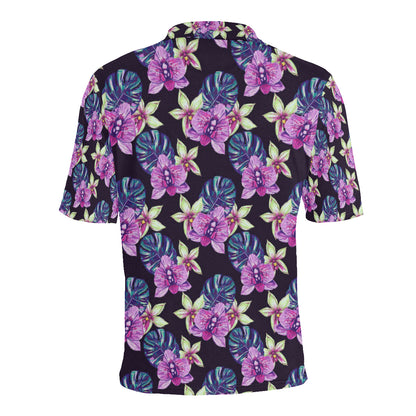 Orchid Pattern Print Design OR010 Men Polo Shirt