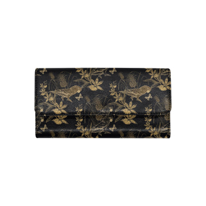 Parakeet Pattern Print Design A05 Women's Trifold Wallet