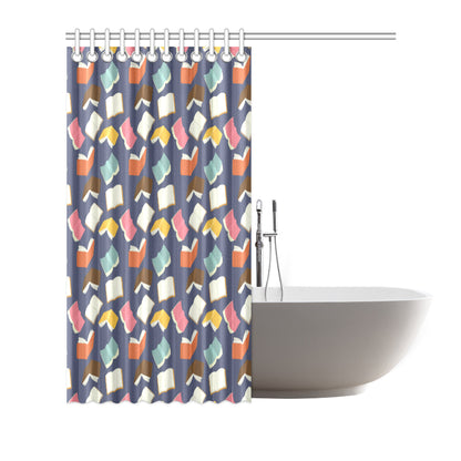 Book Pattern Print Design 01 Shower Curtain